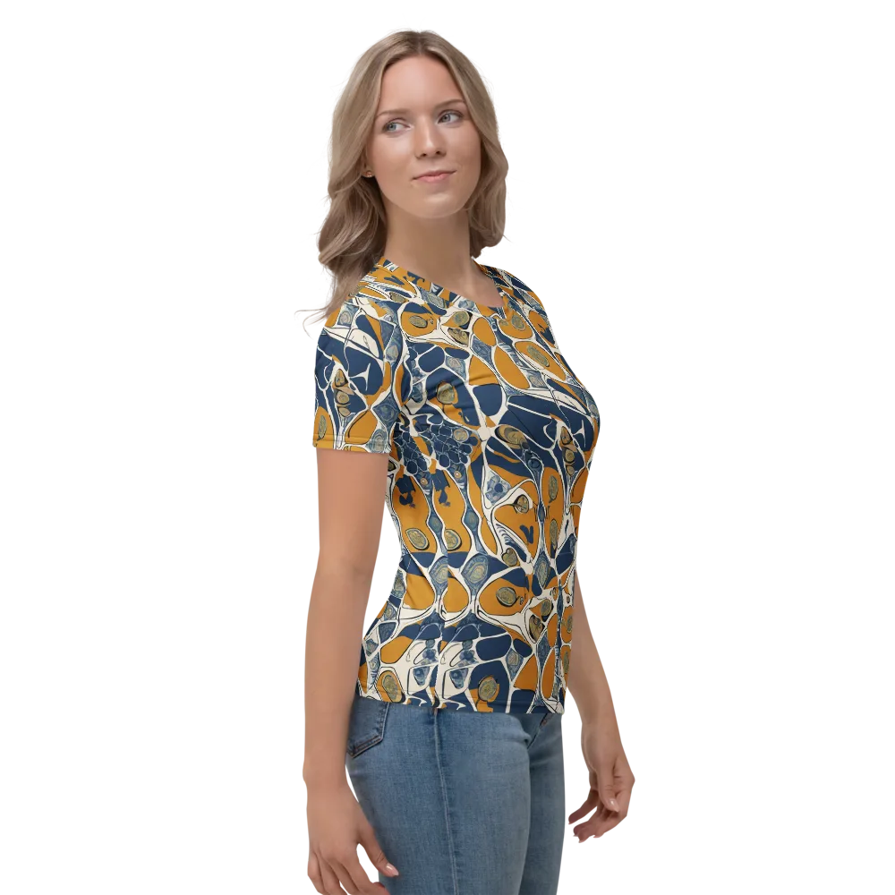 Ochre Tidepool on Women's Crew Neck T-Shirt — Right