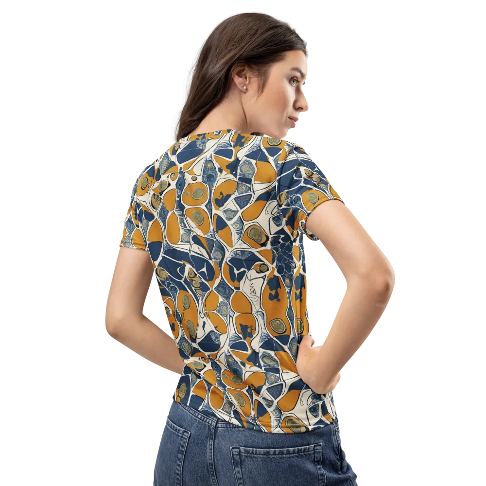 Ochre Tidepool on Women's Crew Neck T-Shirt — Back