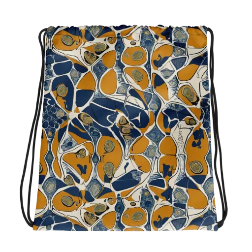 Ochre Tidepool on a Drawstring Bag