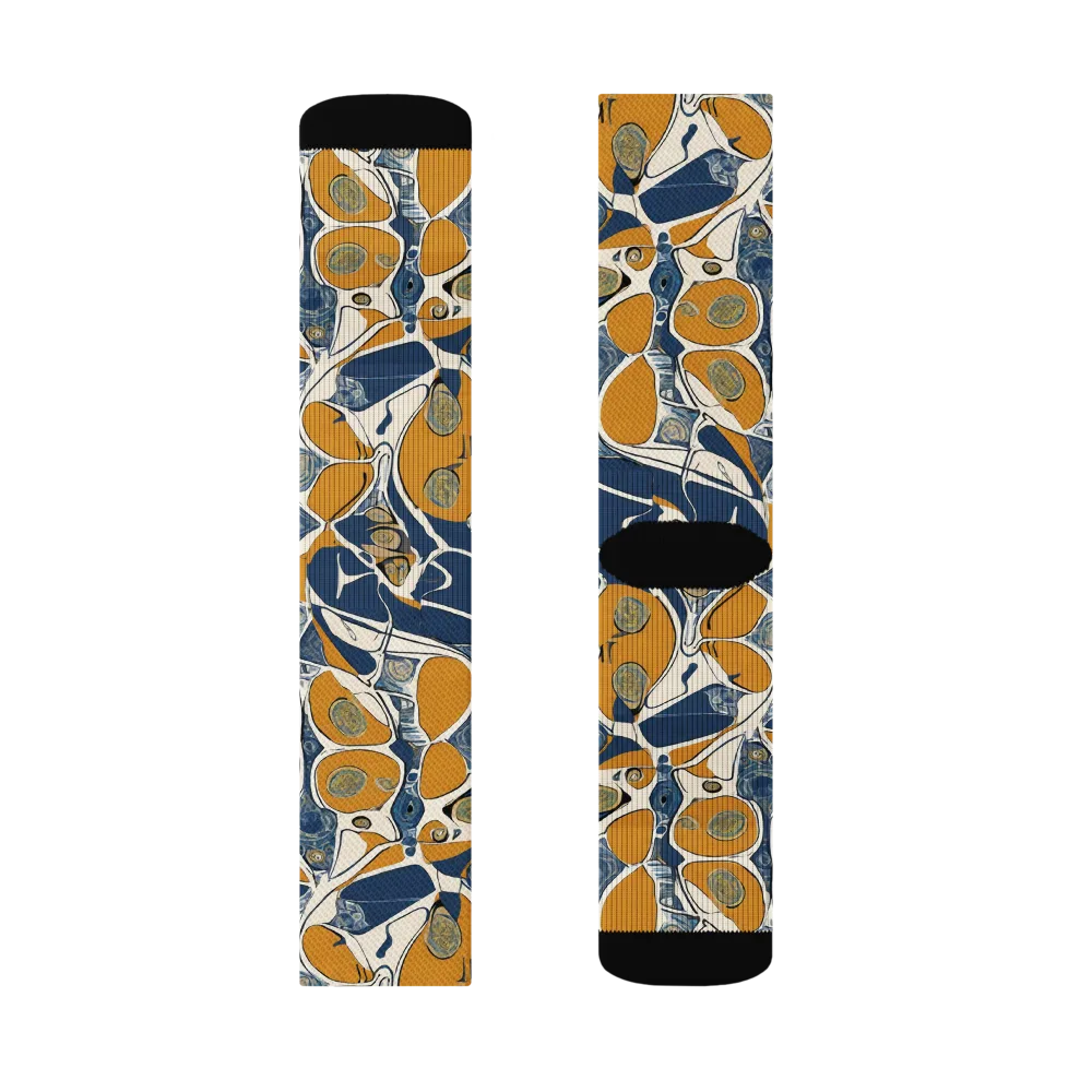 Ochre Tidepool on Socks — Right Sock