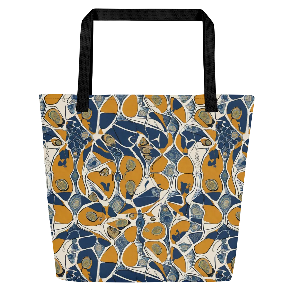 Ochre Tidepool on Large Tote Bag W/ Pocket — Front