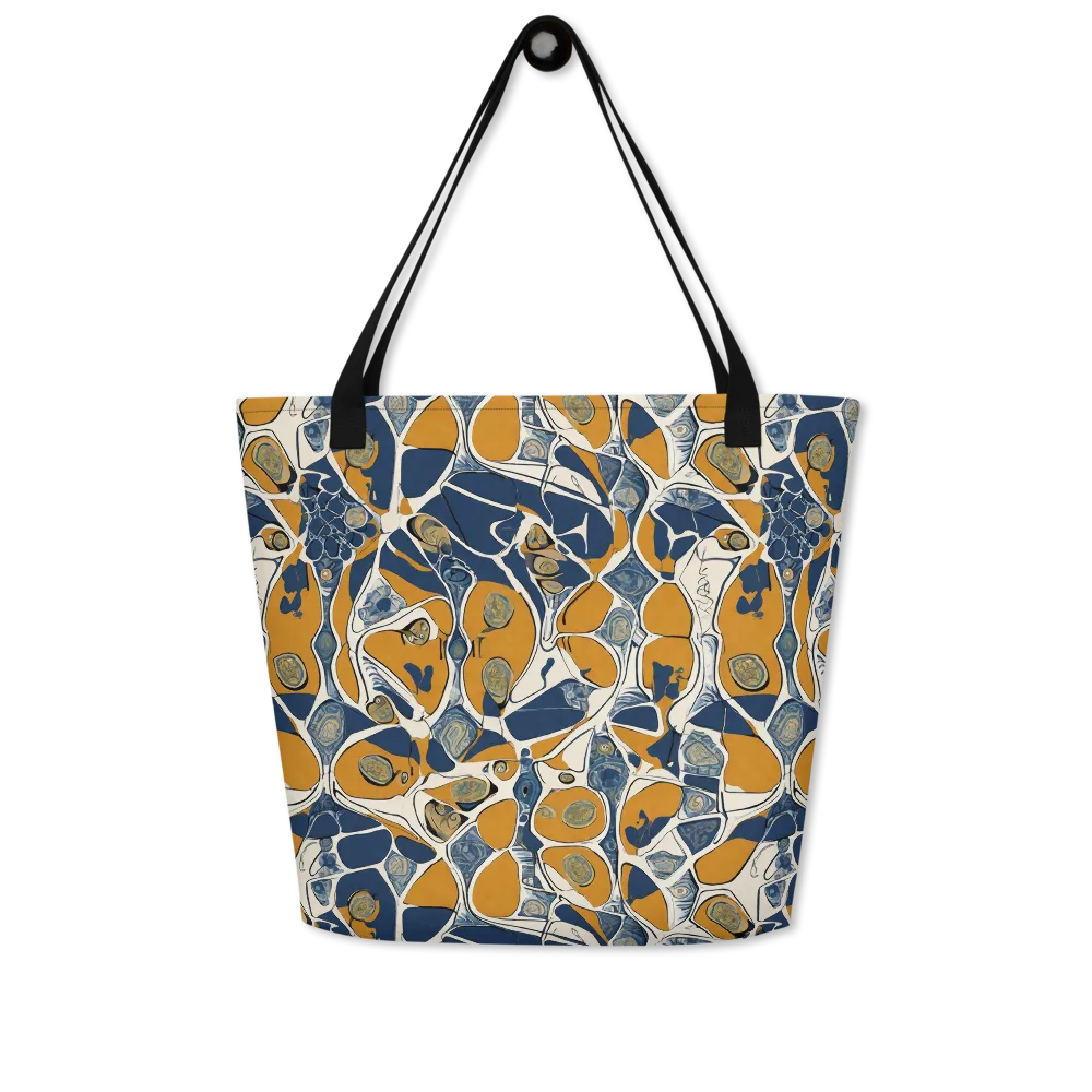 Ochre Tidepool on Large Tote Bag W/ Pocket — Front