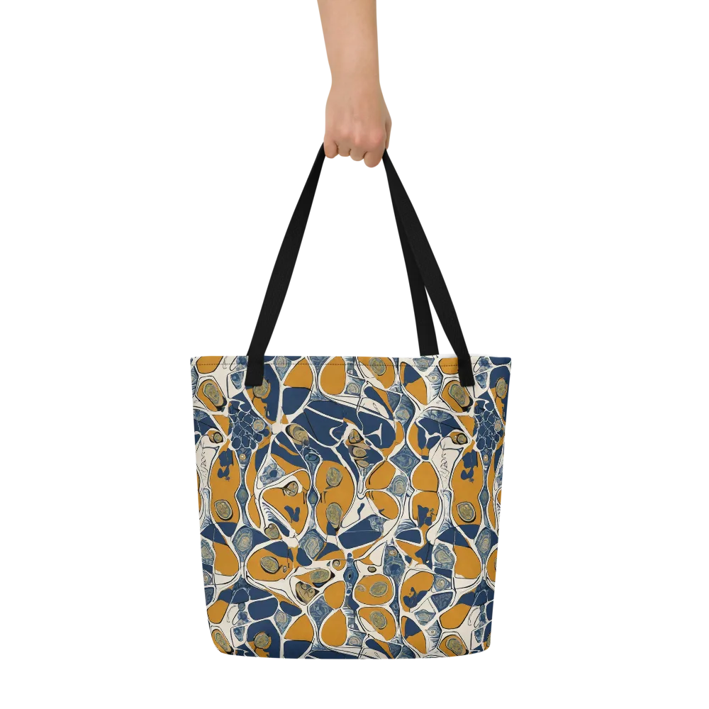 Ochre Tidepool on Large Tote Bag W/ Pocket — Front