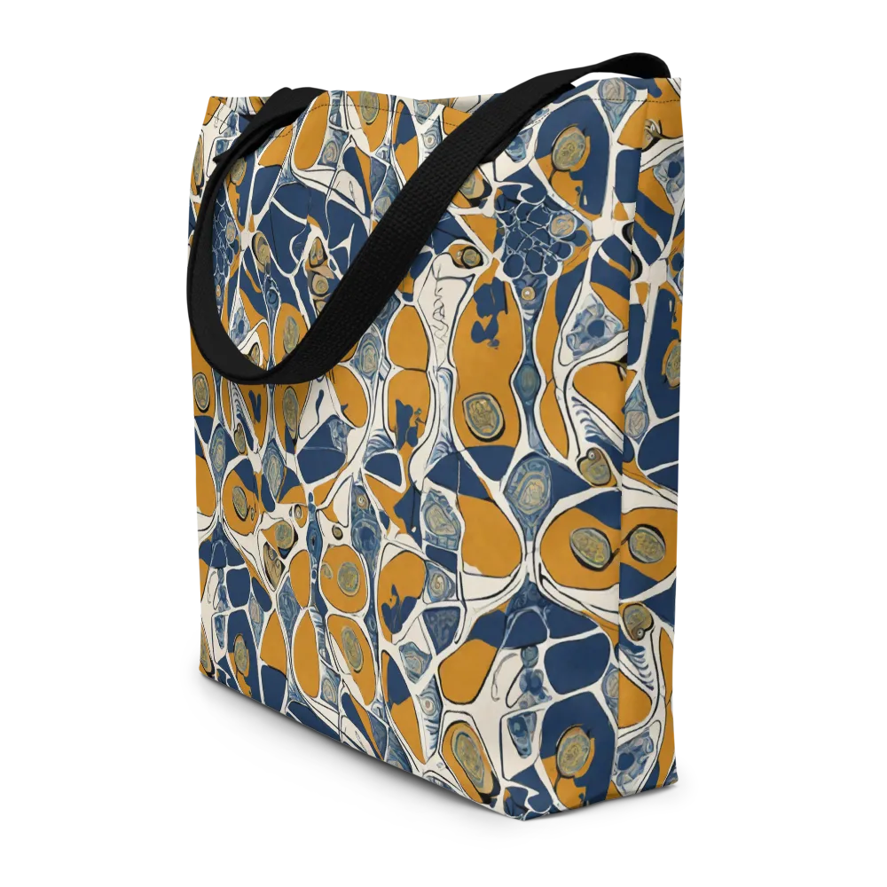 Ochre Tidepool on Large Tote Bag W/ Pocket — Front