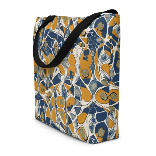 Ochre Tidepool on a Large Tote Bag W/ Pocket