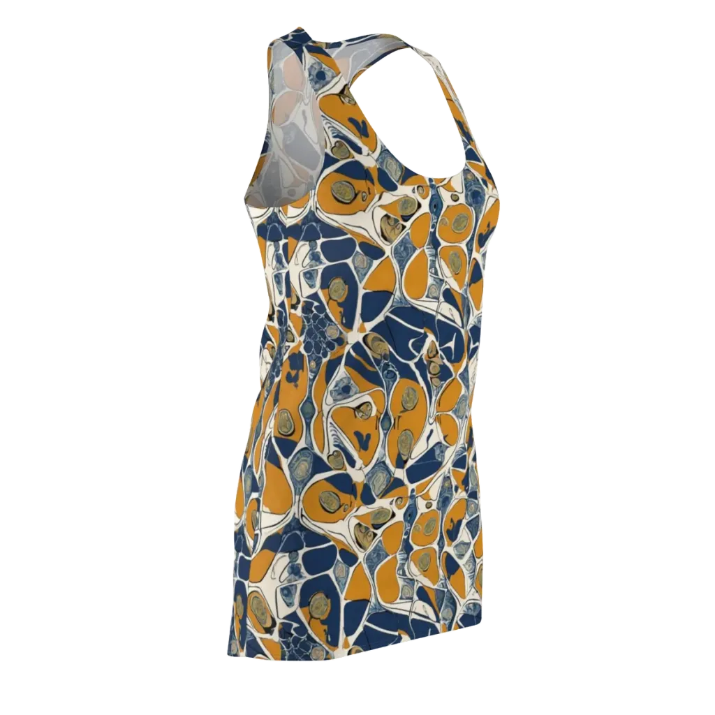 Ochre Tidepool on Racerback Dress — Front Side