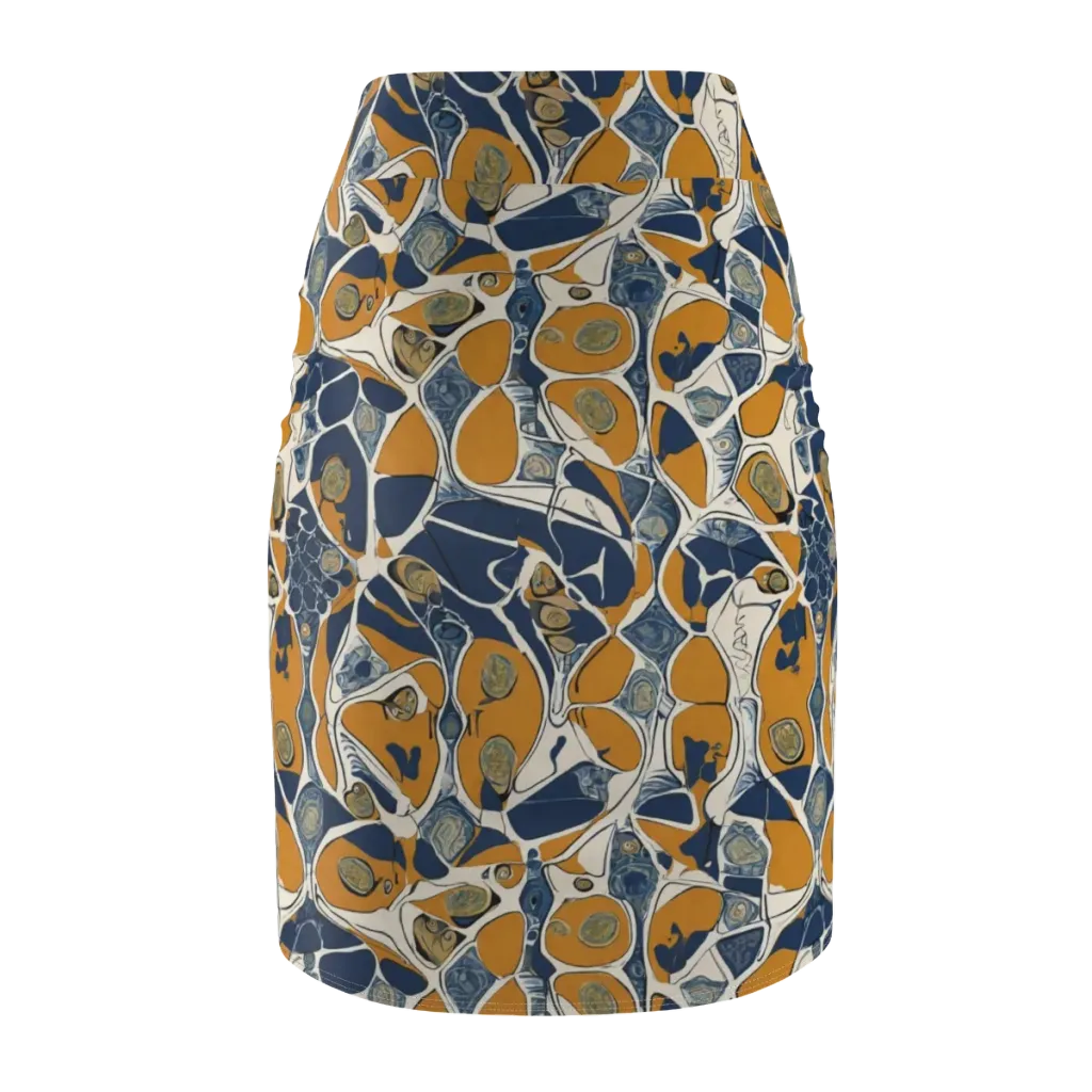 Ochre Tidepool on Pencil Skirt — Back