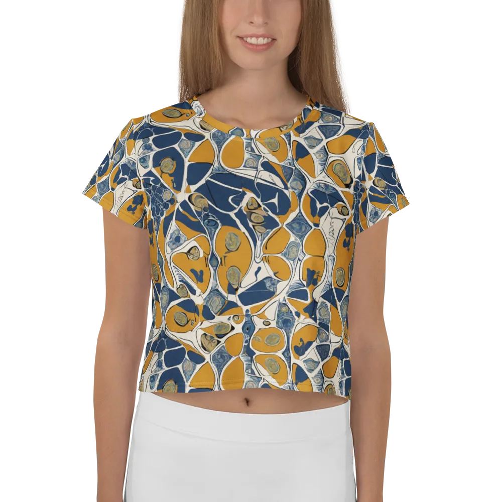 Ochre Tidepool on Crop Tee — Front