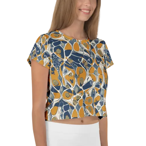 Ochre Tidepool on a Crop Tee