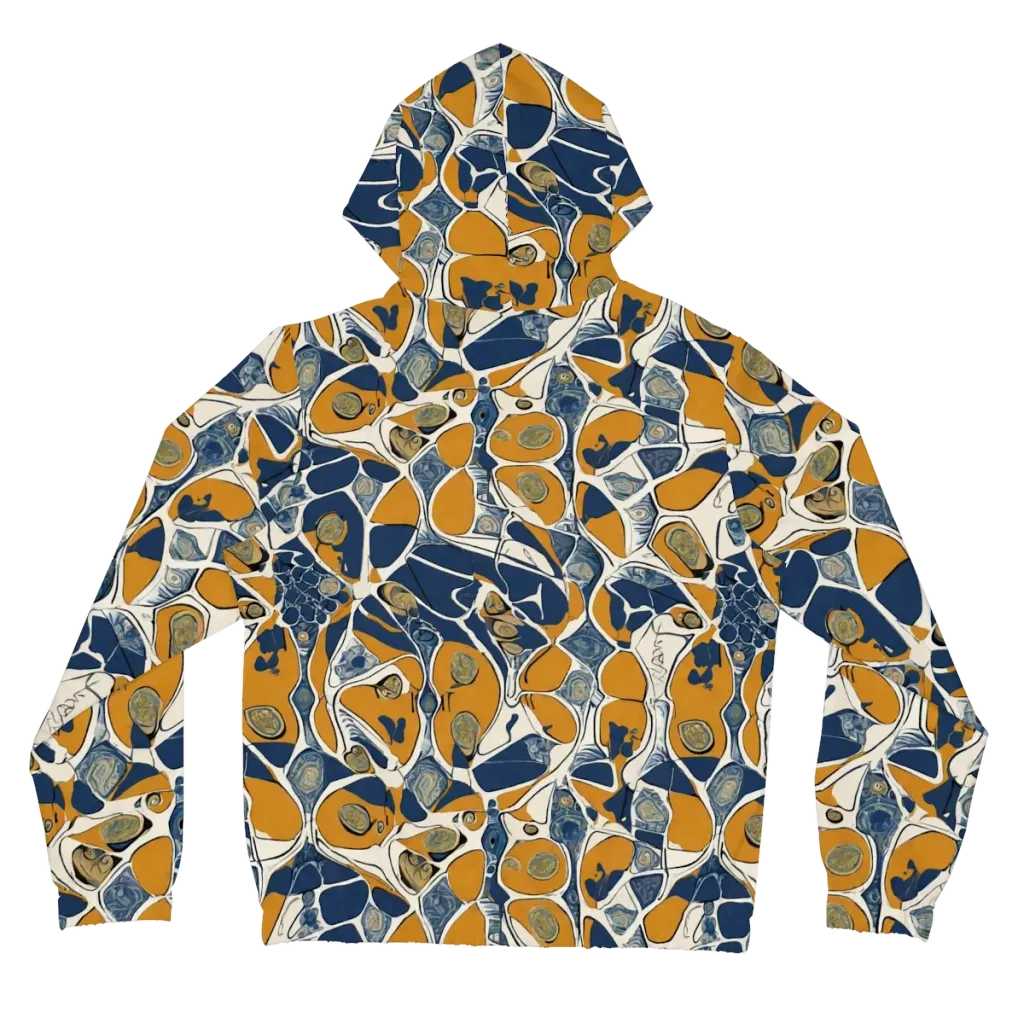 Ochre Tidepool on Women's Full-Zip Hoodie — Back