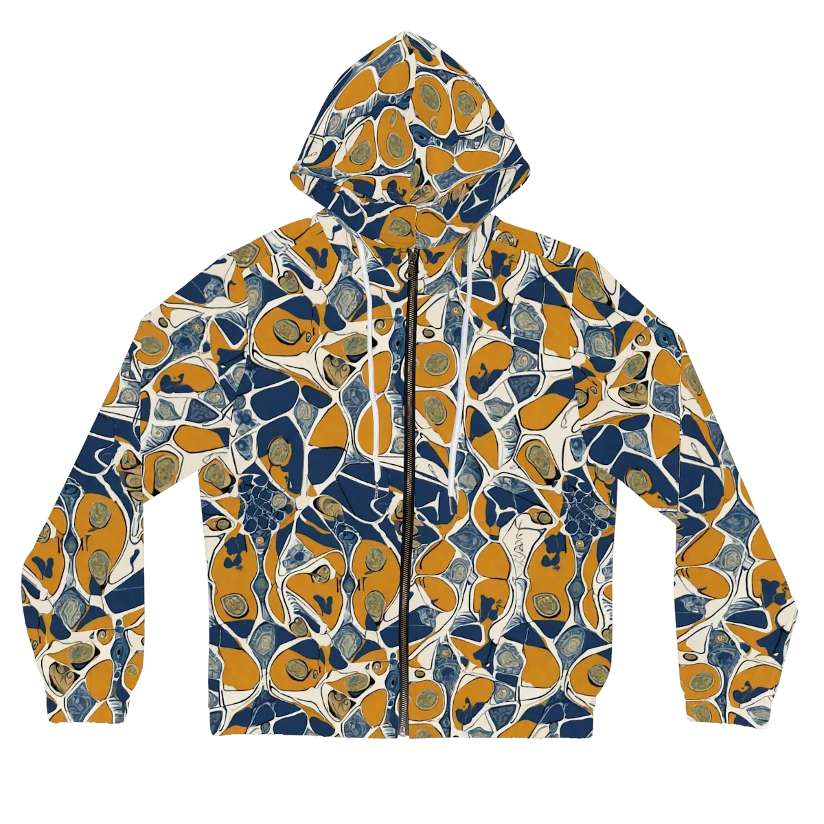 Ochre Tidepool on Women's Full-Zip Hoodie — Front