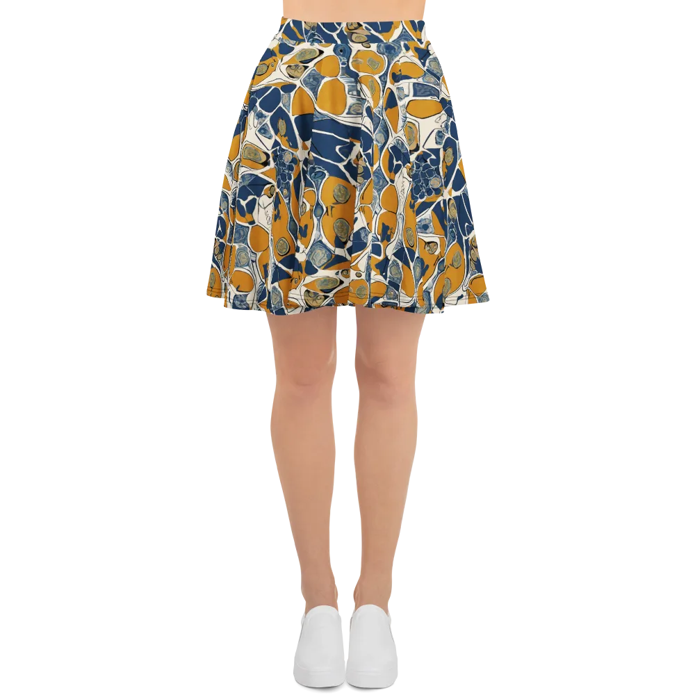 Ochre Tidepool on Skater Skirt — Front