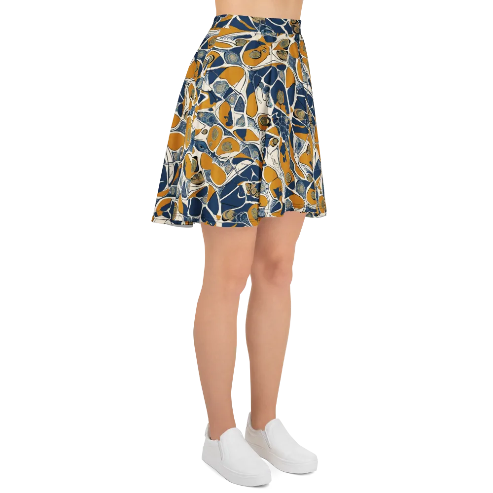 Ochre Tidepool on Skater Skirt — Right