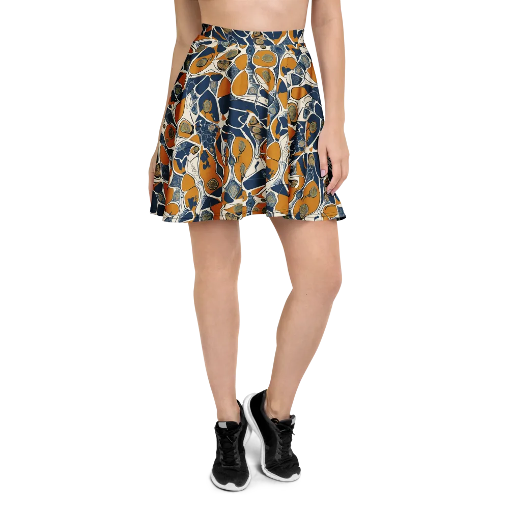 Ochre Tidepool on Skater Skirt — Front