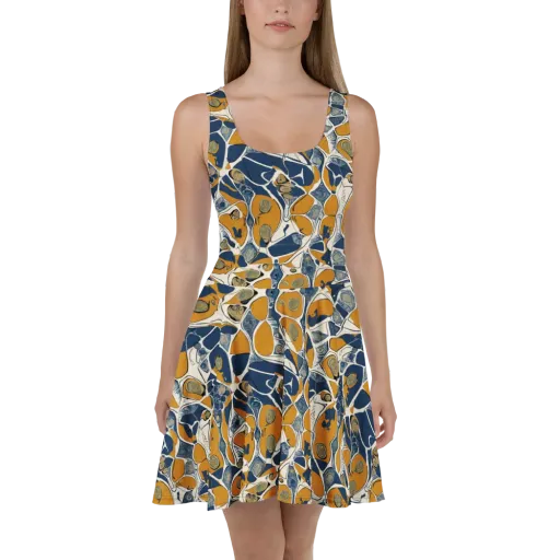 Ochre Tidepool on a Skater Dress