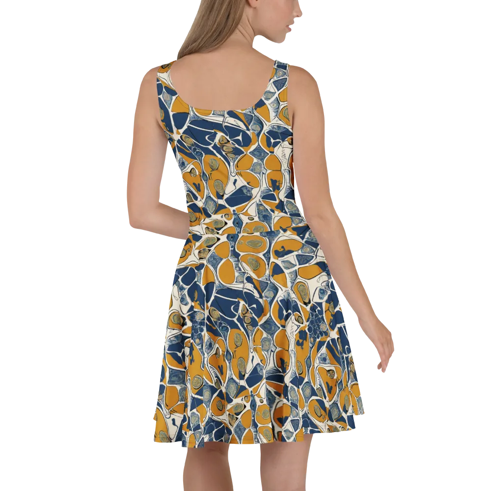 Ochre Tidepool on Skater Dress — Back