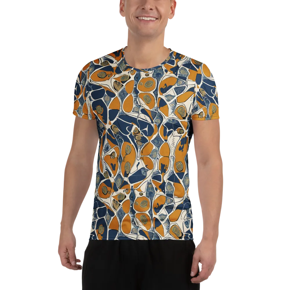 Ochre Tidepool on Men's Athletic T-Shirt — Front