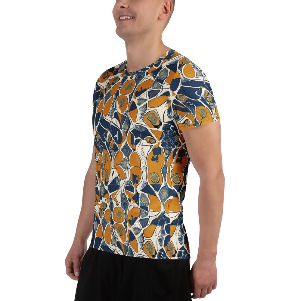 Ochre Tidepool on Men's Athletic T-Shirt — Left