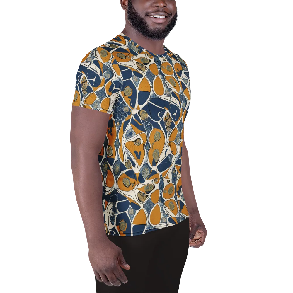Ochre Tidepool on Men's Athletic T-Shirt — Right