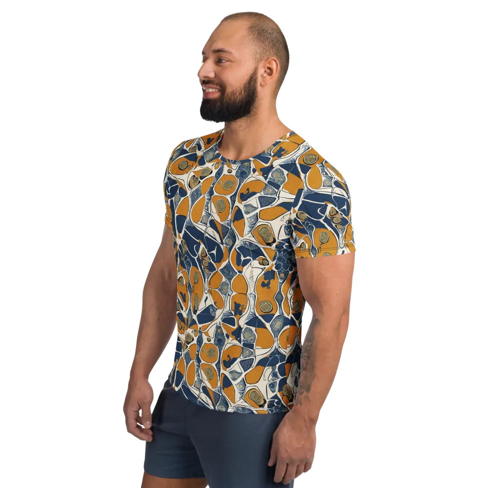 Ochre Tidepool on Men's Athletic T-Shirt — Left