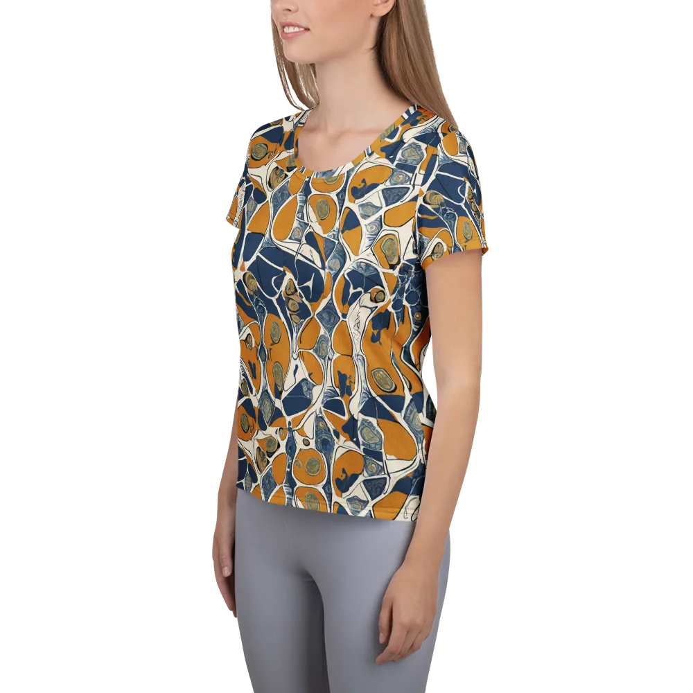 Ochre Tidepool on Women's Athletic T-Shirt — Left