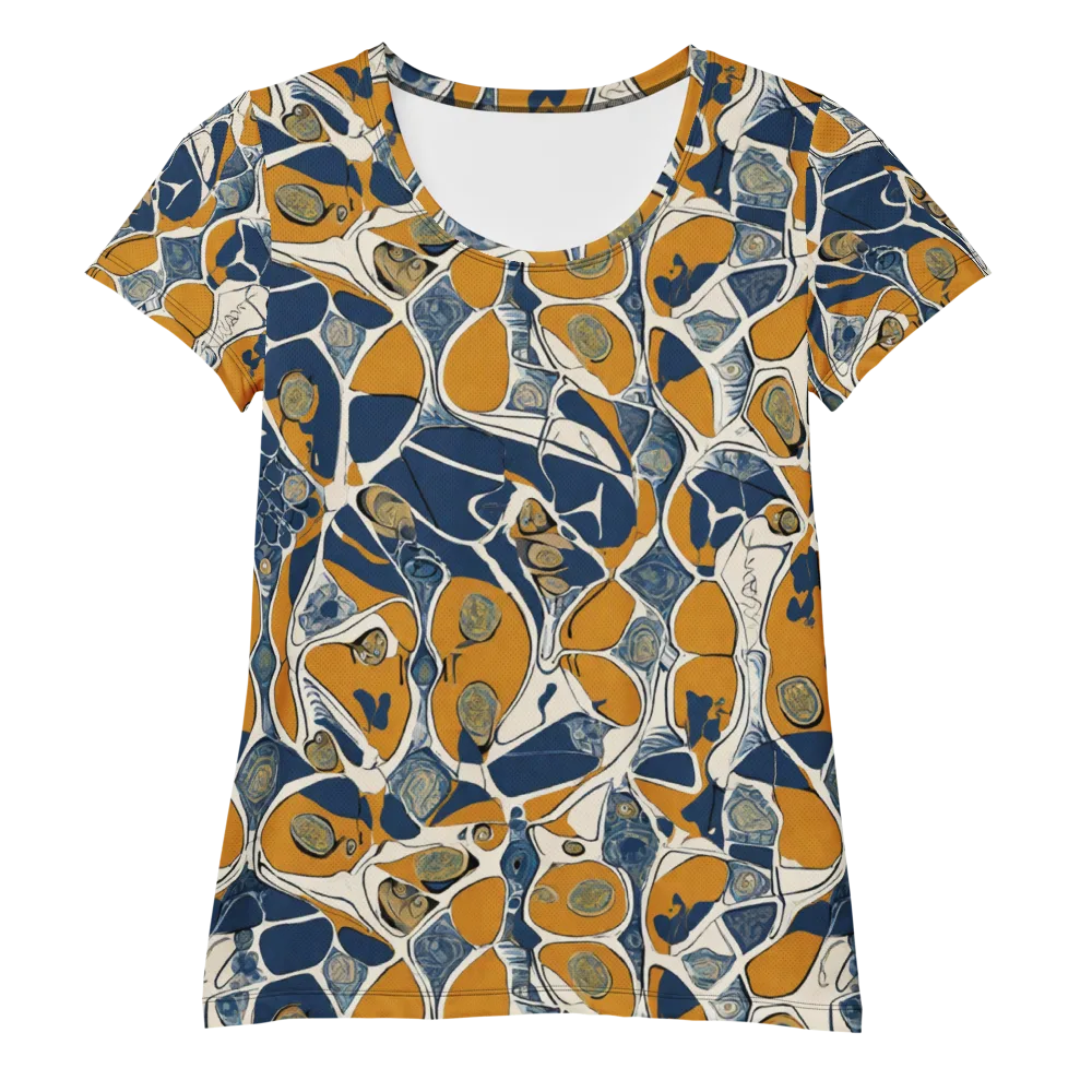 Ochre Tidepool on Women's Athletic T-Shirt — Front