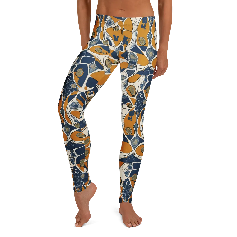 Ochre Tidepool on Leggings — Front
