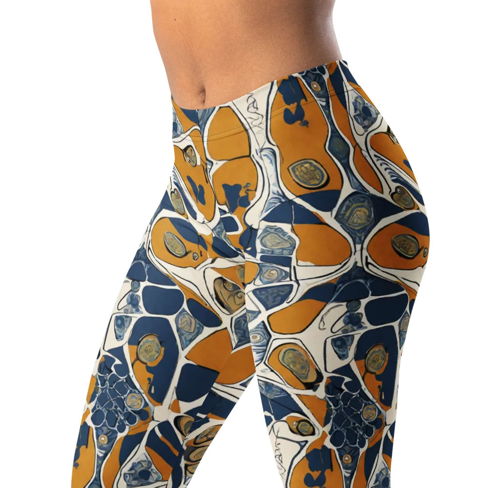 Ochre Tidepool on Leggings — Left Front