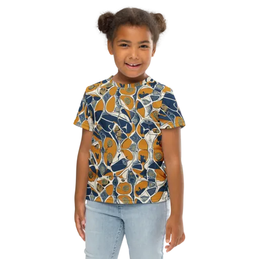 Ochre Tidepool on a Kids Crew Neck T-Shirt