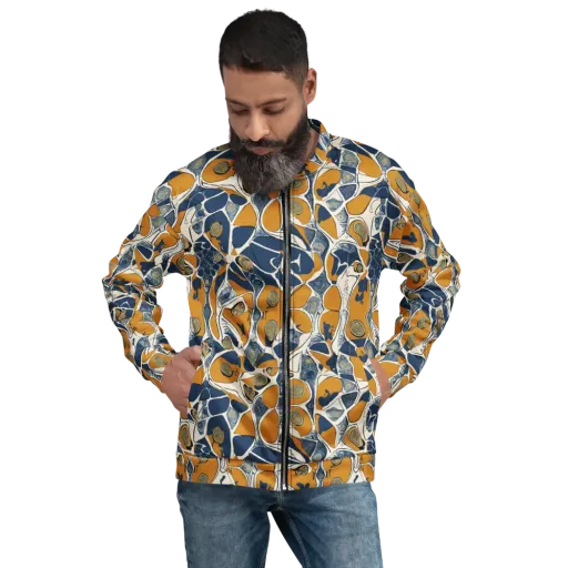 Ochre Tidepool on a Bomber Jacket