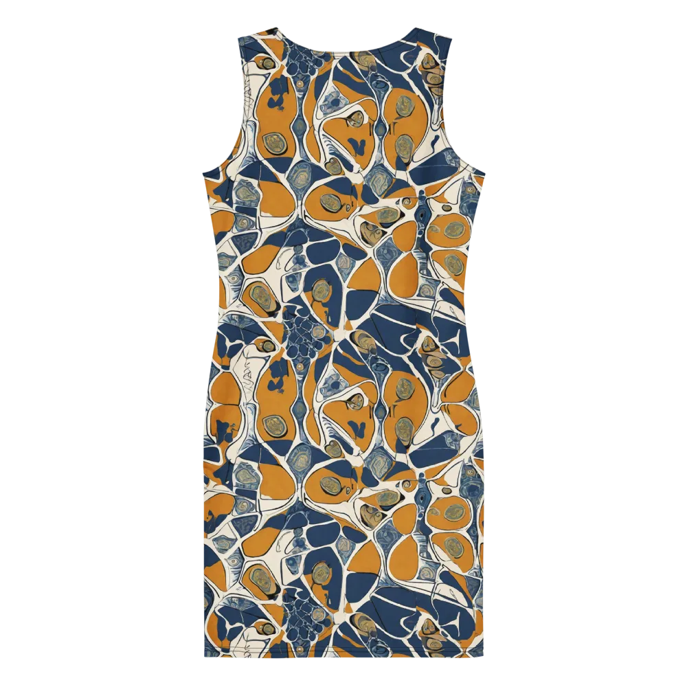Ochre Tidepool on Bodycon Dress — Back