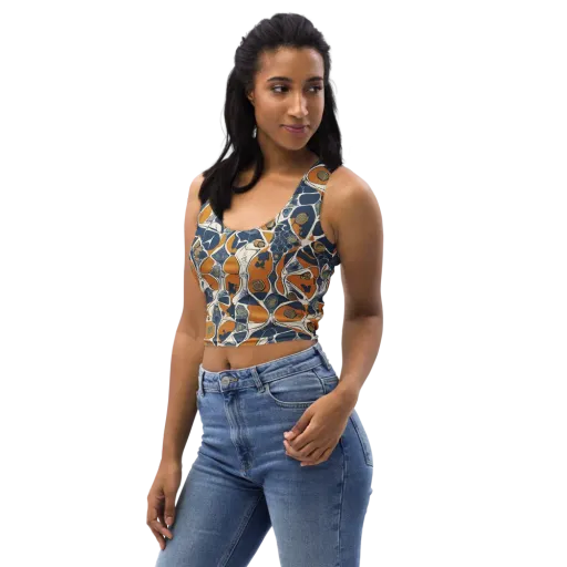 Ochre Tidepool on a Crop Top