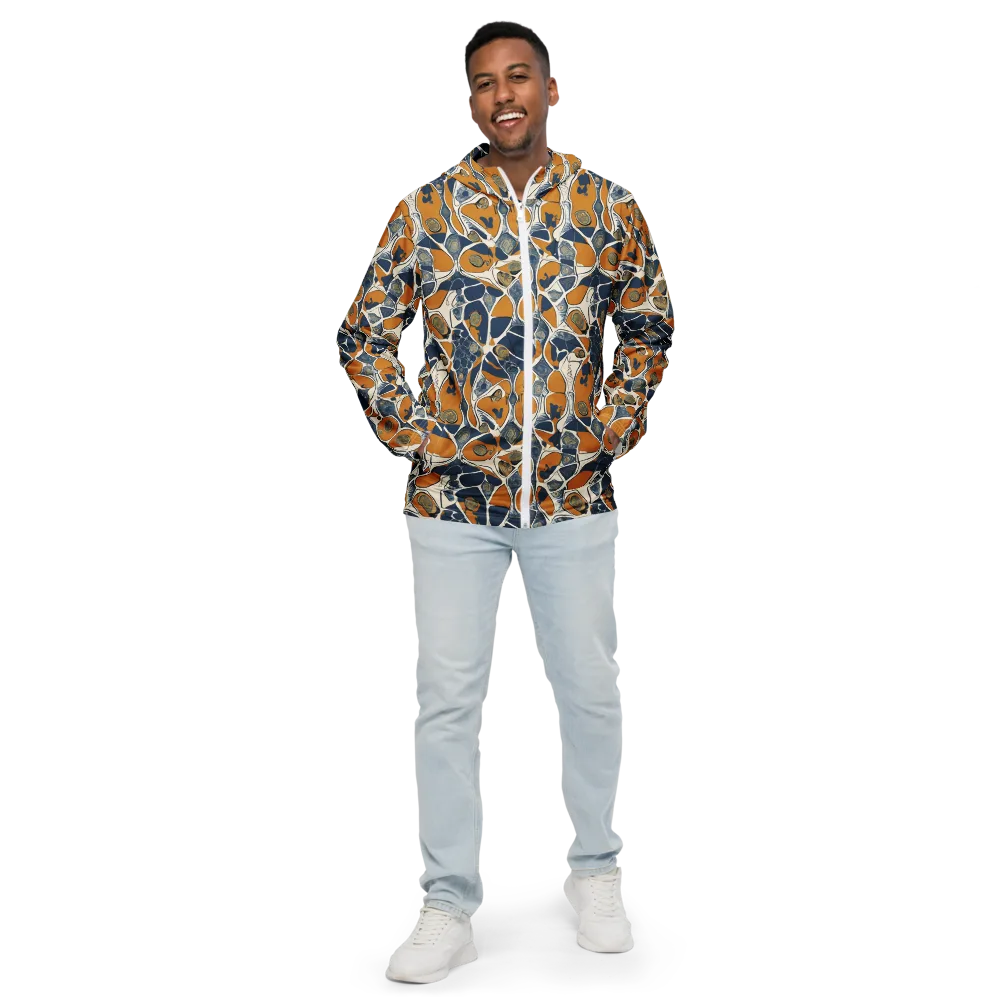 Ochre Tidepool on Men's Windbreaker — Front