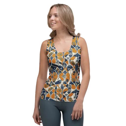 Ochre Tidepool on a Women's Tank Top