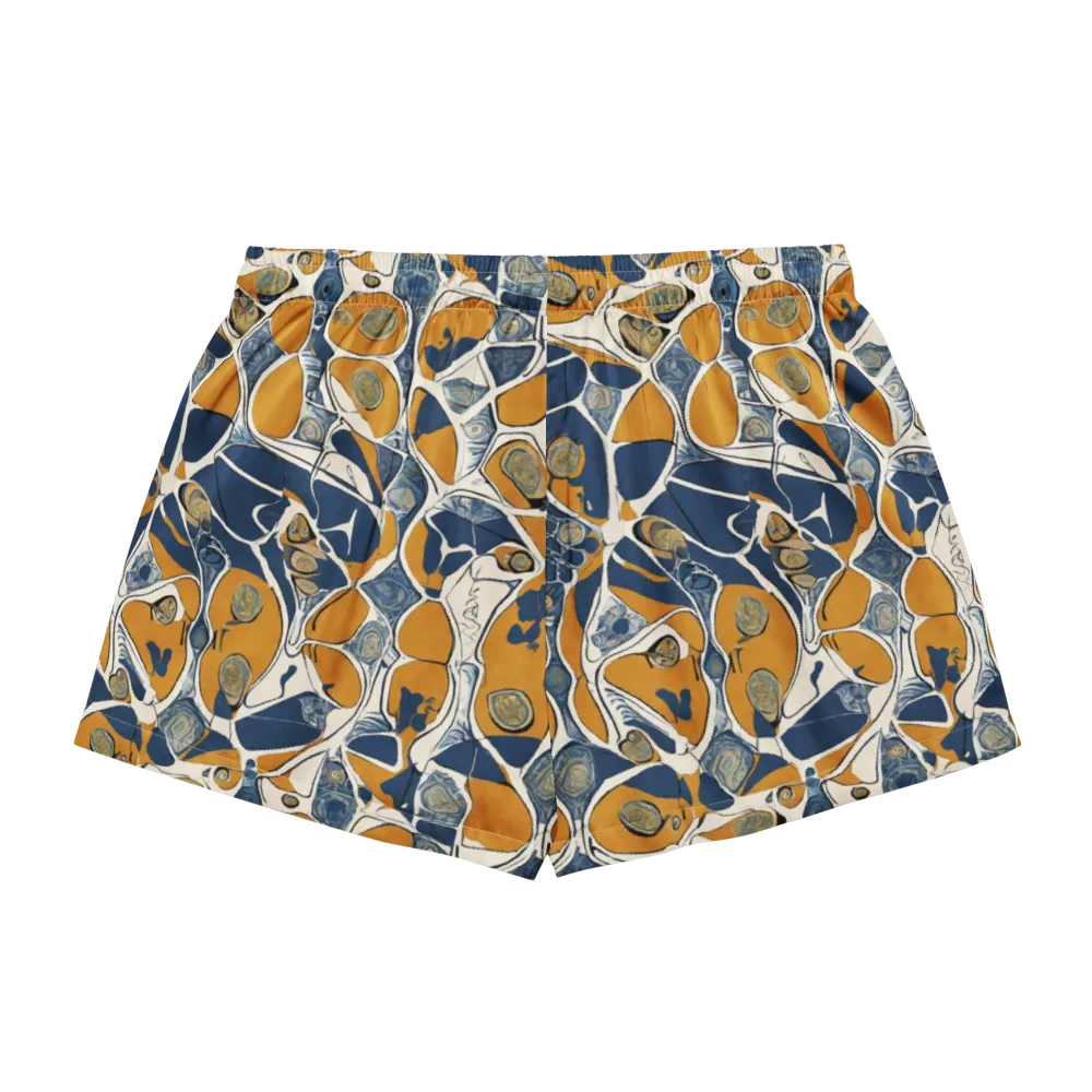 Ochre Tidepool on Women's Pajama Shorts — Back