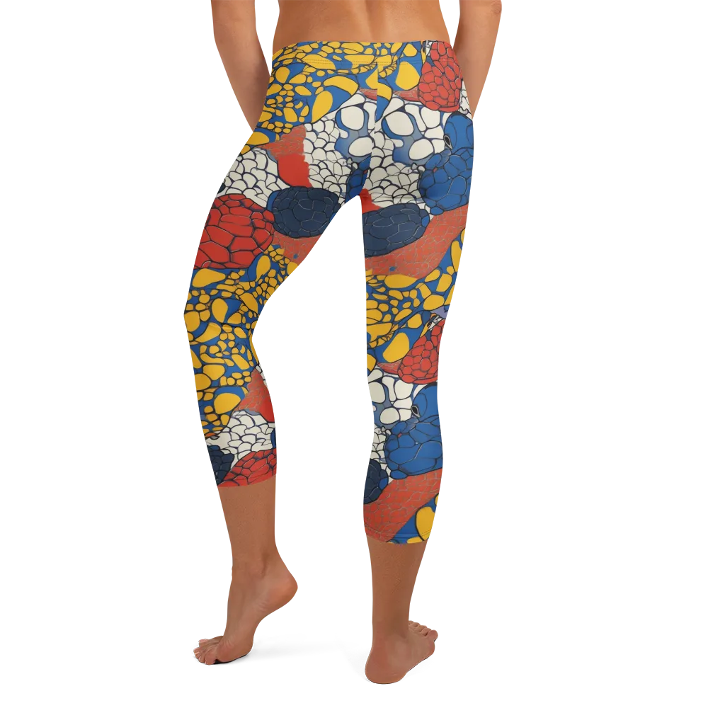 Chromatic Carapace on Capri Leggings — Back