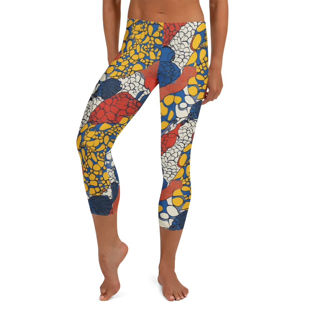 Chromatic Carapace on Capri Leggings — Front