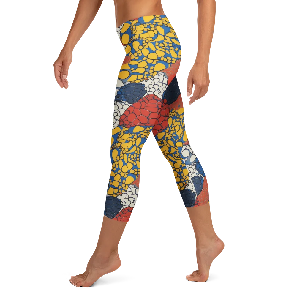Chromatic Carapace on Capri Leggings — Left