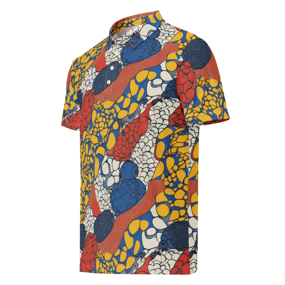 Chromatic Carapace on Men's Slim Fit Polo Shirt — Left Front