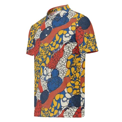 Chromatic Carapace on a Men's Slim Fit Polo Shirt