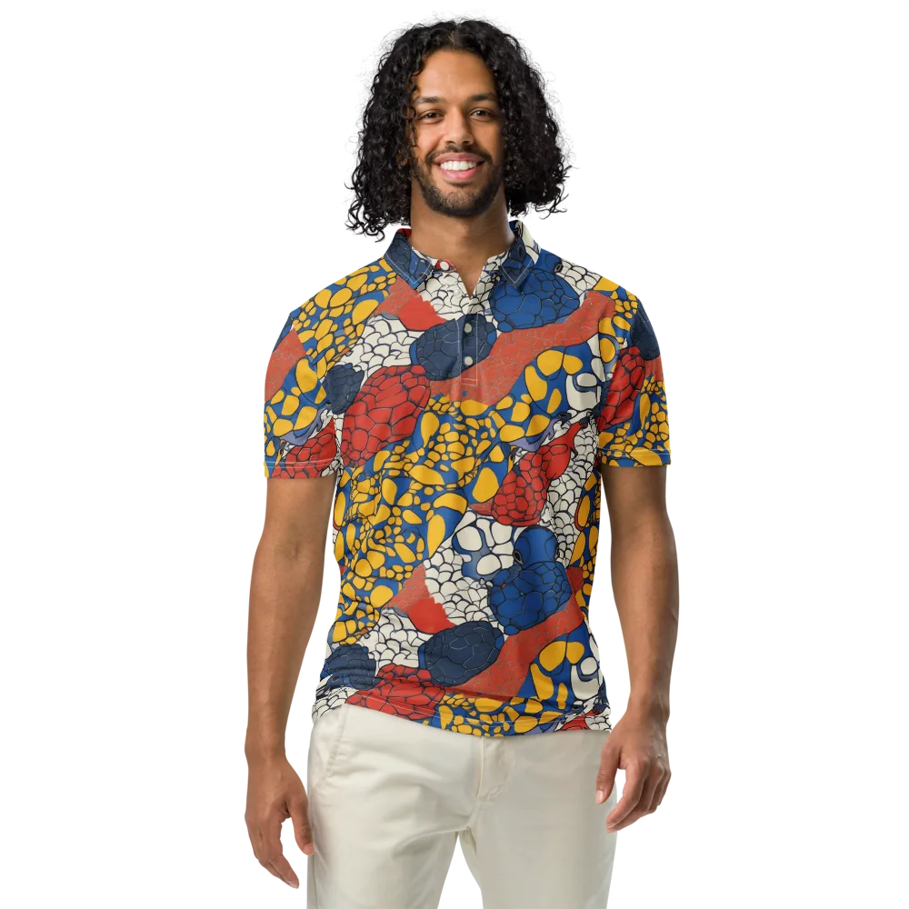 Chromatic Carapace on Men's Slim Fit Polo Shirt — Front