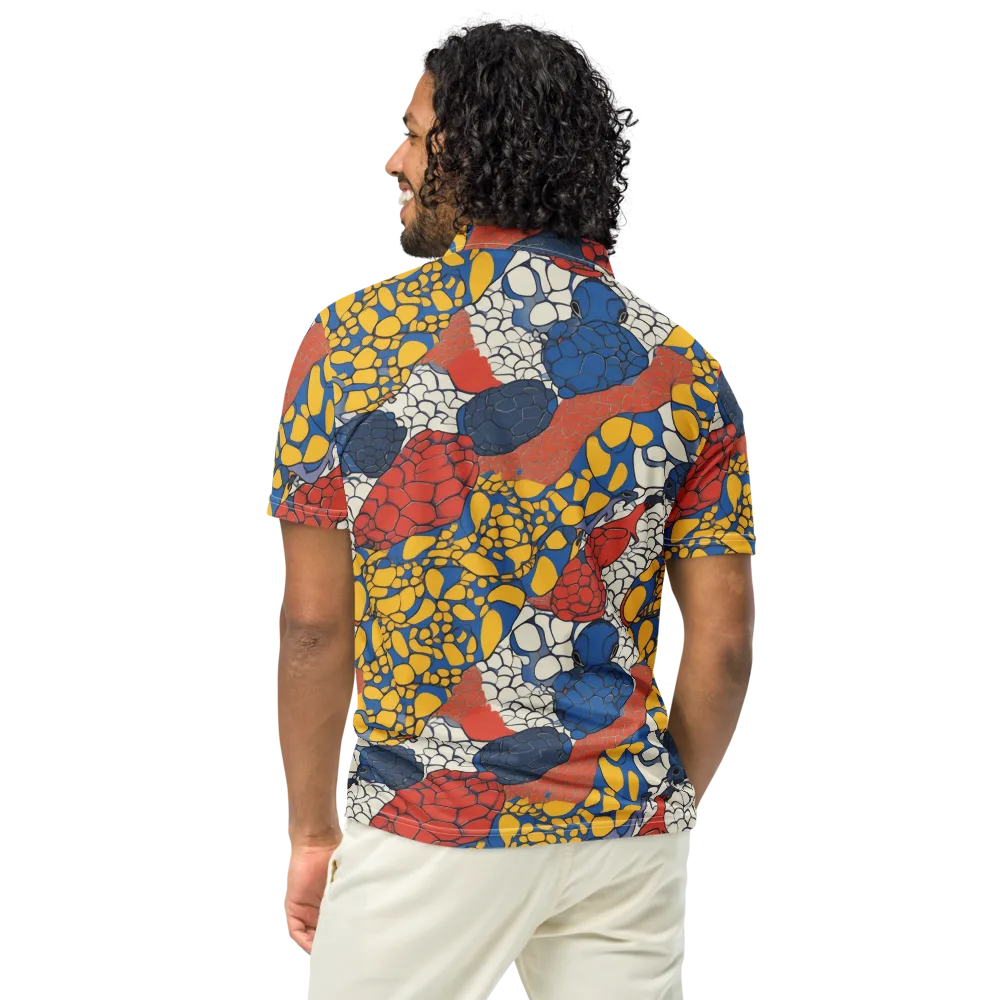 Chromatic Carapace on Men's Slim Fit Polo Shirt — Back