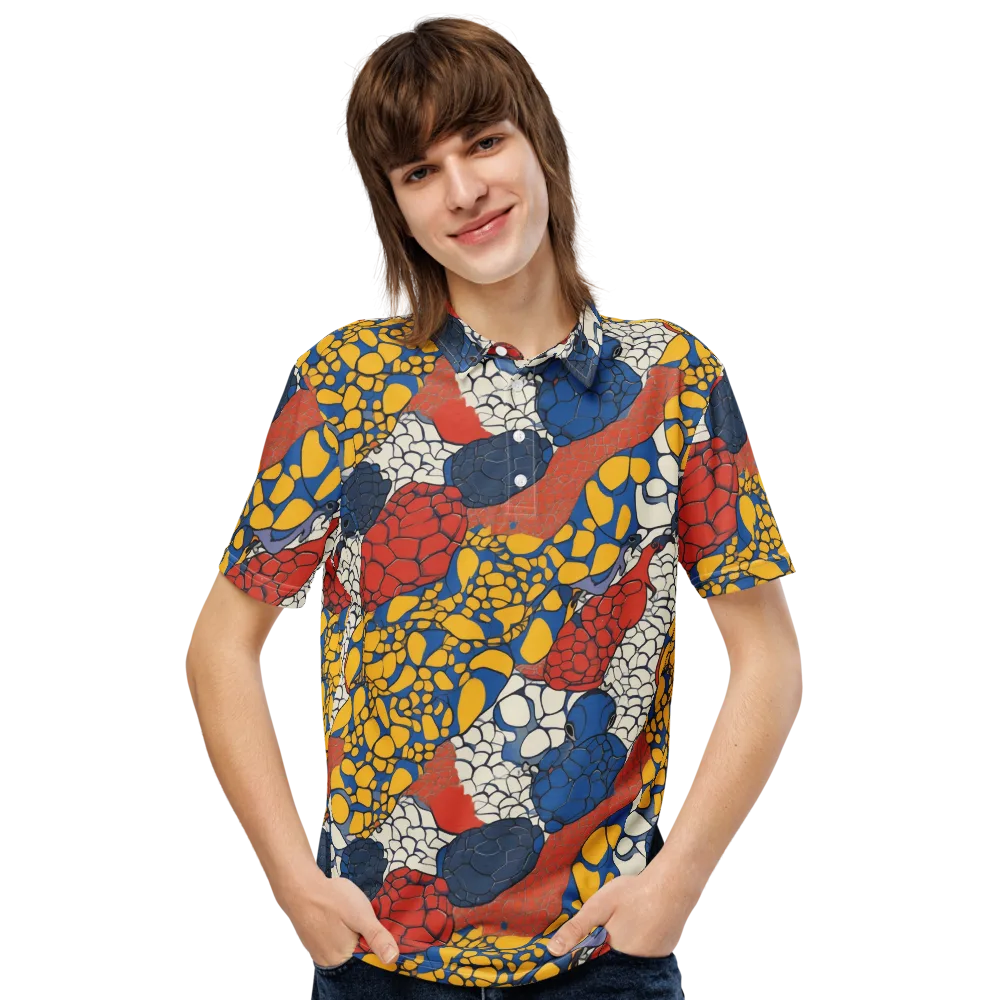Chromatic Carapace on Men's Slim Fit Polo Shirt — Front