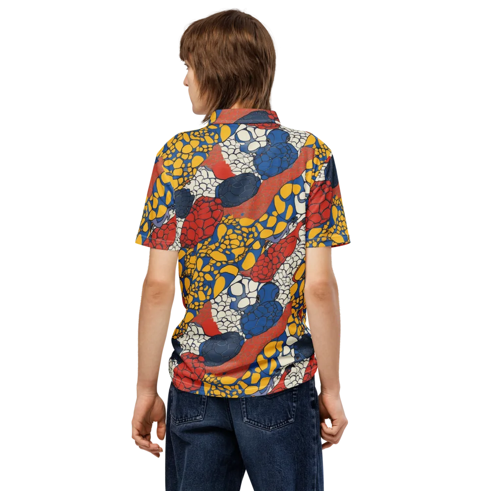 Chromatic Carapace on Men's Slim Fit Polo Shirt — Back