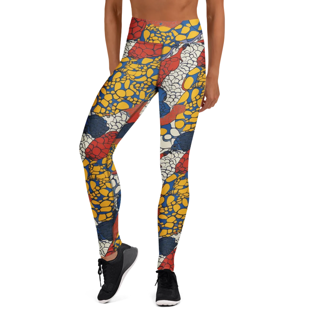 Chromatic Carapace on Yoga Leggings — Front