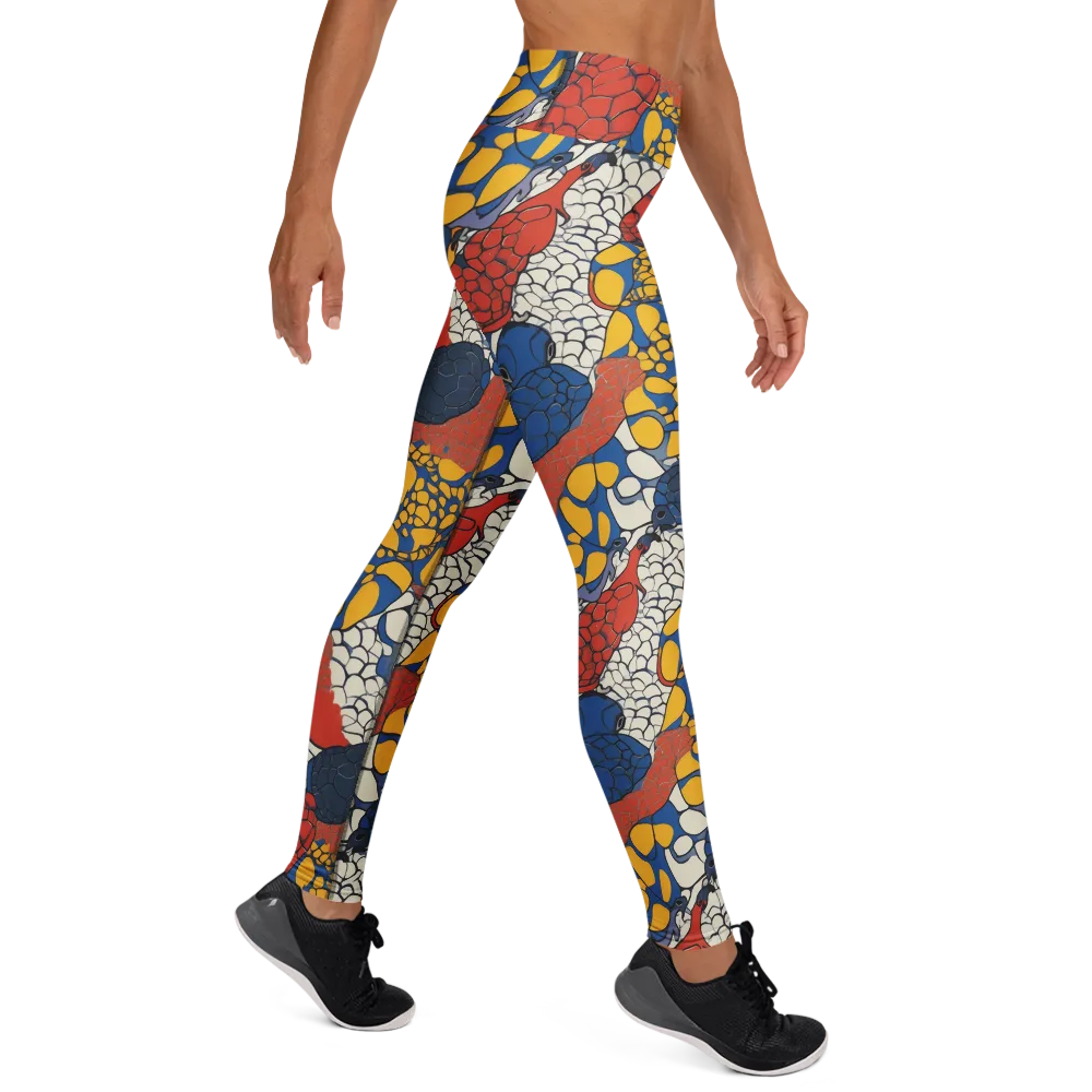 Chromatic Carapace on Yoga Leggings — Right