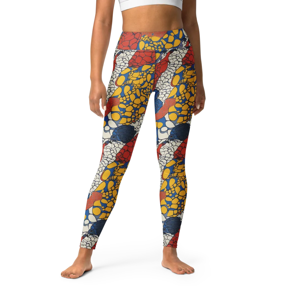 Chromatic Carapace on Yoga Leggings — Front