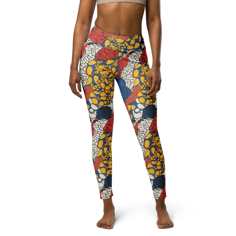 Chromatic Carapace on Yoga Leggings — Front