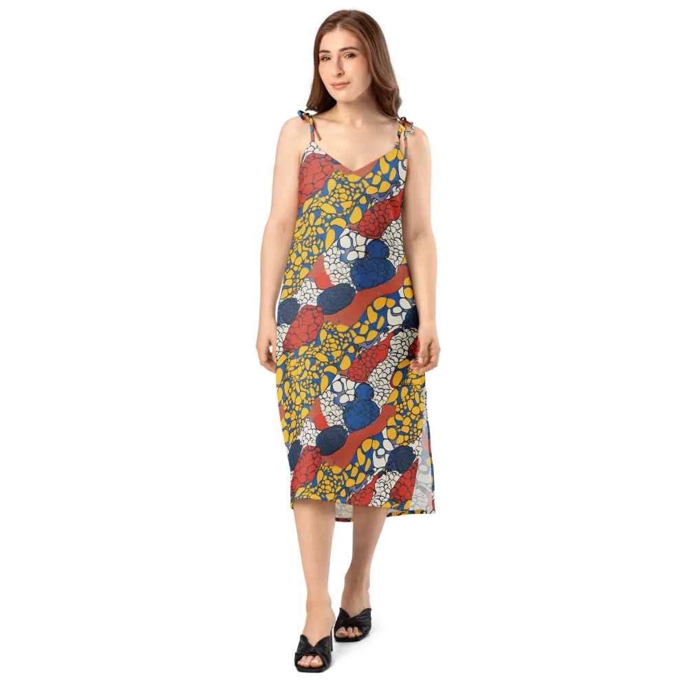 Chromatic Carapace on Slip Dress — Front