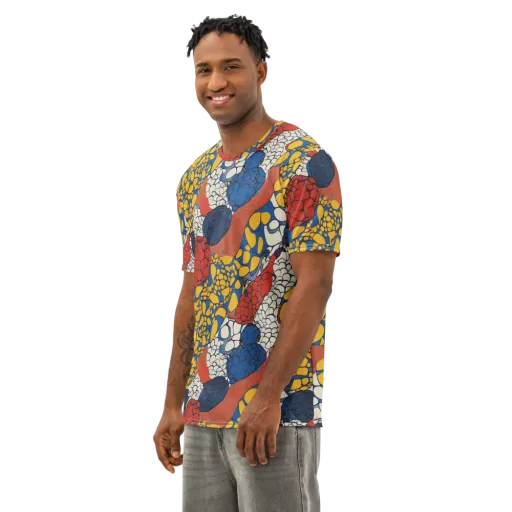 Chromatic Carapace on a Men's Cotton Crew Neck T-Shirt